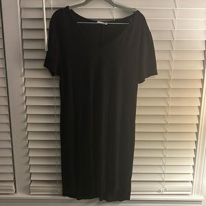 Black v-neck tshirt dress small/medium